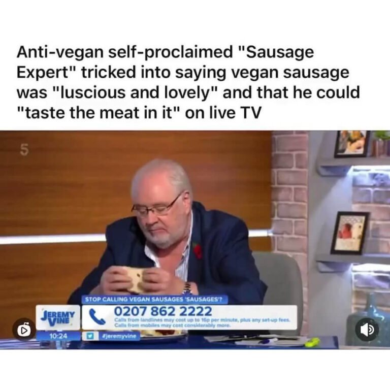 Anti-vegan "Sausage Expert" tricked on live TV saying vegan sausage was "luscious and lovely"