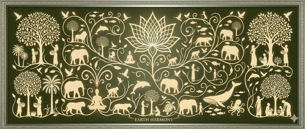 Animals Tree Harmony Wisdom Lotus