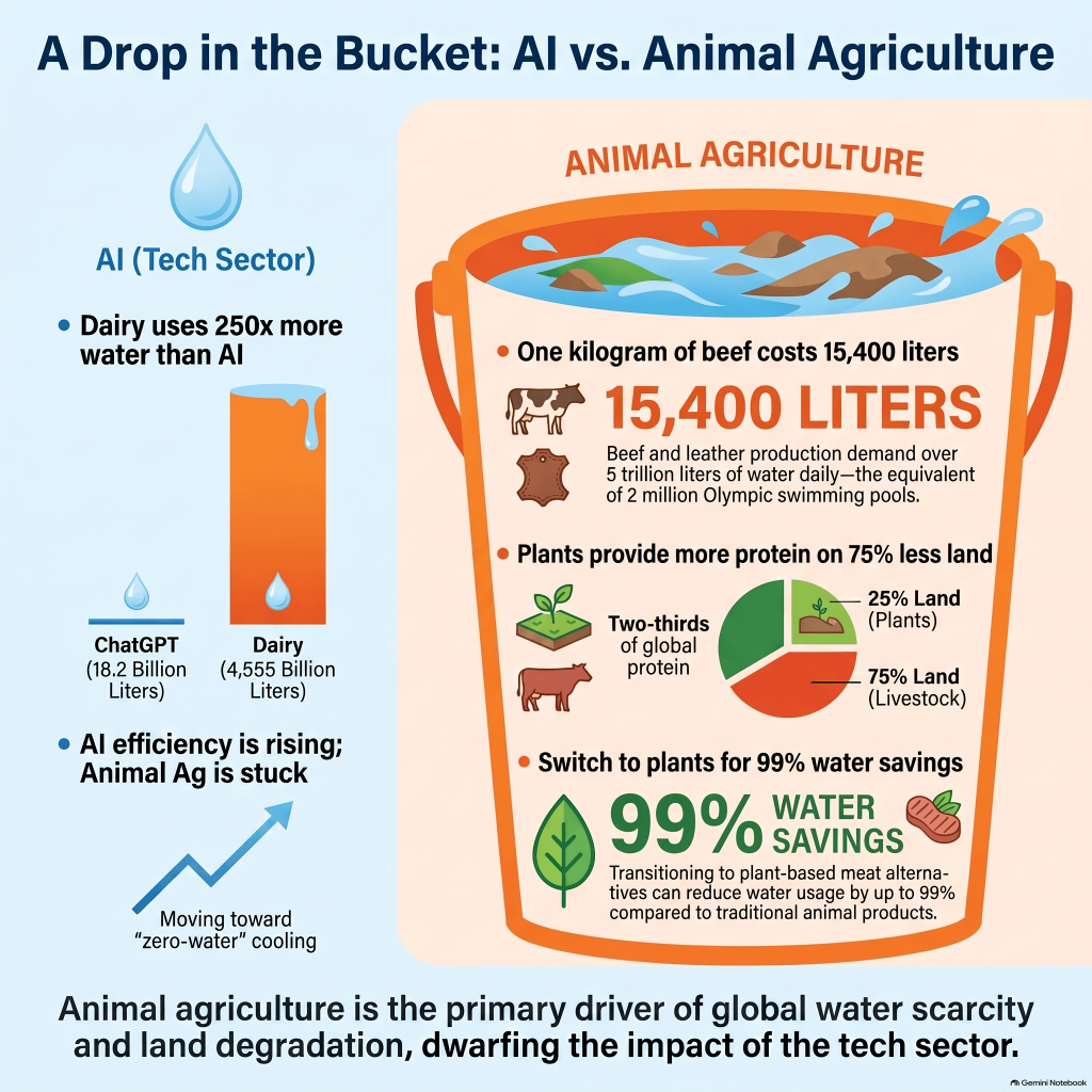 AI vs Animal Agriculture in Environmental Destruction